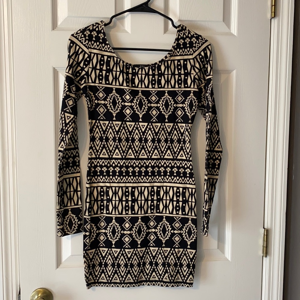 Tribal design mini dress